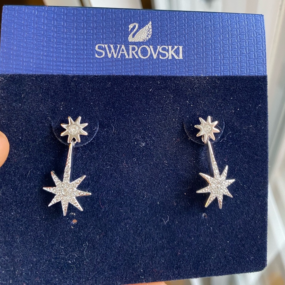 Swarovski hanging star earrings